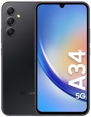 Samsung Galaxy A34 5G Dual SIM 6/128GB, Black SM-A346BZKAEUB цена и информация | Мобильные телефоны | hansapost.ee