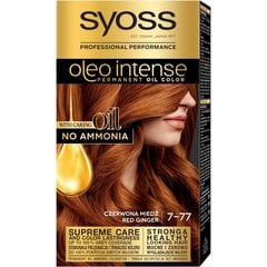 Kauapüsiv juuksevärv õlidega Syoss Oleo Intense 7-77 Red Copper hind ja info | Juuksevärvid | hansapost.ee