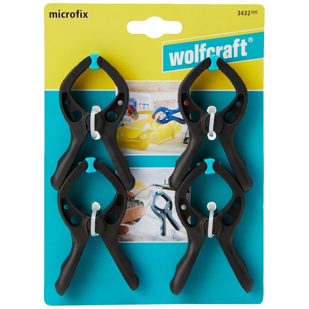 Klamber Wolfcraft microfix 4 tk цена и информация | Käsitööriistad | hansapost.ee