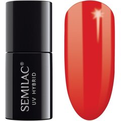 Kauapüsiv hübriidküünelakk Poppy Red Semilac 062, 7 ml цена и информация | Лаки для ногтей, укрепители для ногтей | hansapost.ee