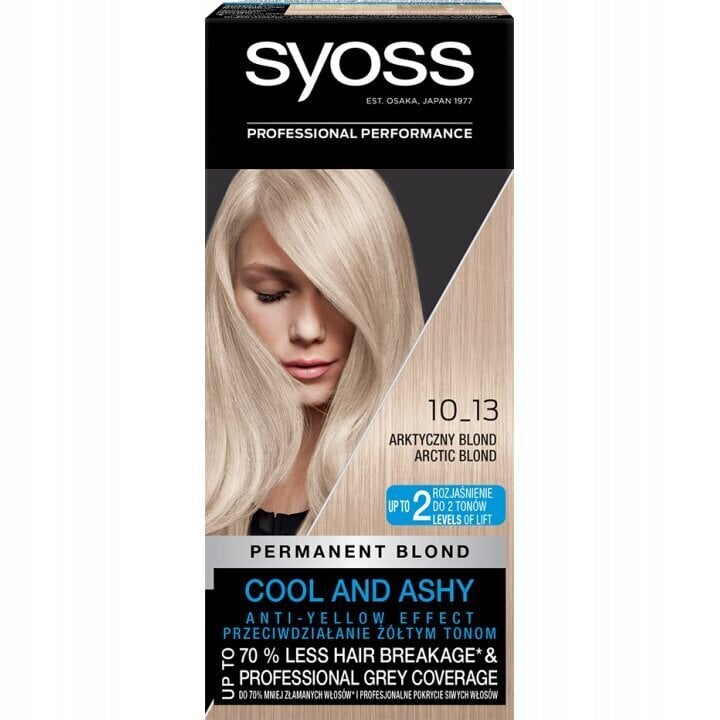 Juuksevärv Syoss Permanent Coloration 10-13 цена и информация | Juuksevärvid | hansapost.ee