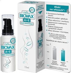 Tugevdav juukseseerum Lbiotica Biovax A+E, 15ml цена и информация | Маски, масла, сыворотки | hansapost.ee