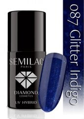 Hübriidlakk Semilac UV Hybrid 087 Glitter Indigo, 7ml hind ja info | Küünelakid ja küünelakieemaldajad | hansapost.ee