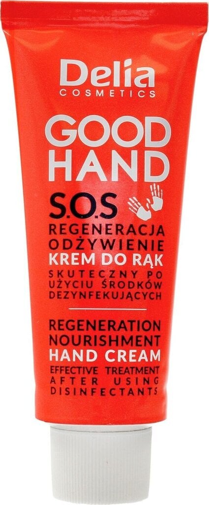 Kätekreem Delia Cosmetics Good Hand S.O.S Regeneration and Nutrition, 75ml цена и информация | Kehakreemid, kehaõlid ja losjoonid | hansapost.ee