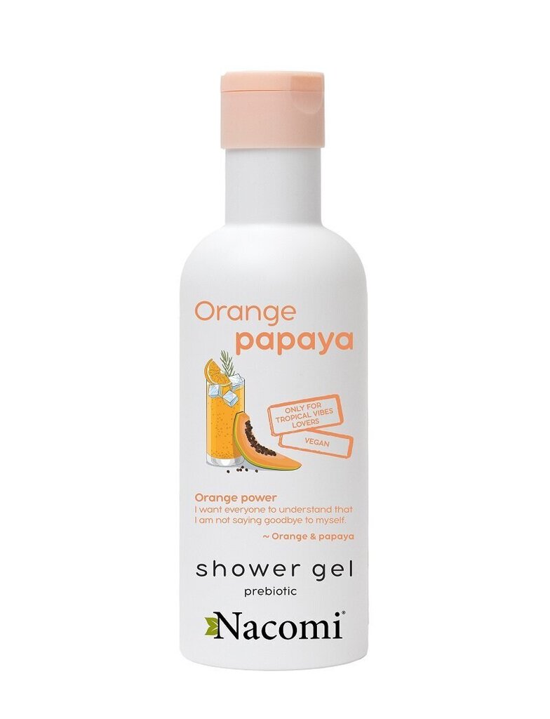 Dušigeel Nacomi Orange and Papaya, 300ml цена и информация | Dušigeelid, õlid | hansapost.ee