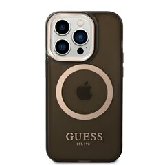 Guess Translucent MagSafe Compatible Case for iPhone 14 Pro Black hind ja info | Telefonide kaitsekaaned ja -ümbrised | hansapost.ee