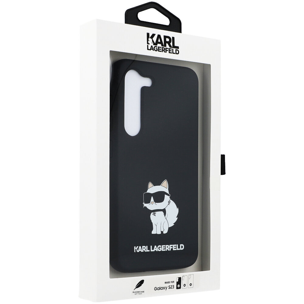 Telefoniümbris Original Karl Lagerfeld Silicone Choupette - Samsung Galaxy S23, must цена и информация | Telefonide kaitsekaaned ja -ümbrised | hansapost.ee
