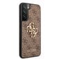 Guess PU 4G Metal Logo Case for Samsung Galaxy S23+ Brown hind ja info | Telefonide kaitsekaaned ja -ümbrised | hansapost.ee