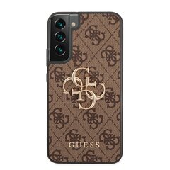 Guess PU 4G Metal Logo Case for Samsung Galaxy S23+ Brown hind ja info | Telefonide kaitsekaaned ja -ümbrised | hansapost.ee