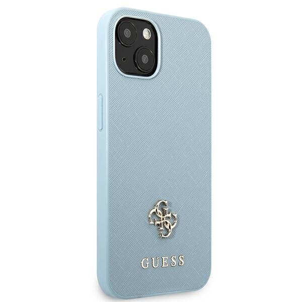 Guess GUHCP13MPS4MB iPhone 13 6,1" niebieski|blue hardcase Saffiano 4G Small Metal Logo hind ja info | Telefonide kaitsekaaned ja -ümbrised | hansapost.ee