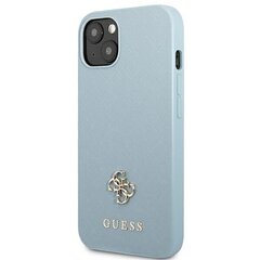 Guess GUHCP13MPS4MB iPhone 13 6,1" niebieski|blue hardcase Saffiano 4G Small Metal Logo hind ja info | Telefonide kaitsekaaned ja -ümbrised | hansapost.ee