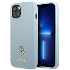 Guess GUHCP13MPS4MB iPhone 13 6,1" niebieski|blue hardcase Saffiano 4G Small Metal Logo hind ja info | Telefonide kaitsekaaned ja -ümbrised | hansapost.ee