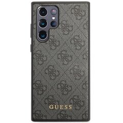 Guess GUHCS23LG4GFGR S23 Ultra S918 szary|grey hardcase 4G Metal Gold Logo цена и информация | Чехлы для телефонов | hansapost.ee