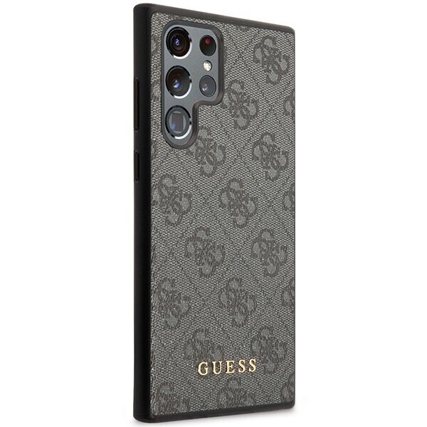 Guess GUHCS23LG4GFGR S23 Ultra S918 szary|grey hardcase 4G Metal Gold Logo hind ja info | Telefonide kaitsekaaned ja -ümbrised | hansapost.ee
