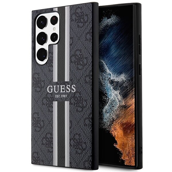 Guess GUHCS23LP4RPSK S23 Ultra S918 czarny|black hardcase 4G Printed Stripe hind ja info | Telefonide kaitsekaaned ja -ümbrised | hansapost.ee