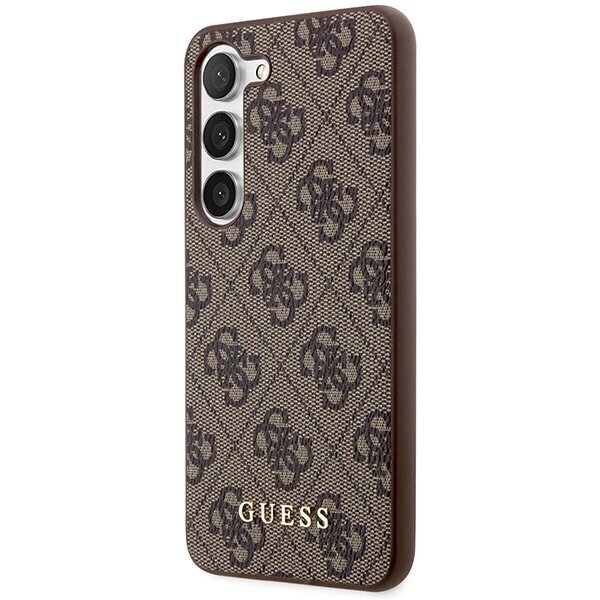 Guess GUHCS23MG4GFBR S23+ S916 brązowy|brown hard case 4G Metal Gold Logo цена и информация | Telefonide kaitsekaaned ja -ümbrised | hansapost.ee