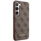 Guess GUHCS23MG4GFBR S23+ S916 brązowy|brown hard case 4G Metal Gold Logo цена и информация | Telefonide kaitsekaaned ja -ümbrised | hansapost.ee