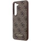 Guess GUHCS23MG4GFBR S23+ S916 brązowy|brown hard case 4G Metal Gold Logo цена и информация | Telefonide kaitsekaaned ja -ümbrised | hansapost.ee