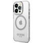 Guess GUHMP14LHTRMS iPhone 14 Pro 6,1" srebrny|silver hard case Metal Outline Magsafe hind ja info | Telefonide kaitsekaaned ja -ümbrised | hansapost.ee