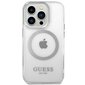 Guess GUHMP14LHTRMS iPhone 14 Pro 6,1" srebrny|silver hard case Metal Outline Magsafe hind ja info | Telefonide kaitsekaaned ja -ümbrised | hansapost.ee