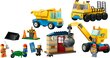 60391 LEGO® City Ehituse veoautod ja kraana koos purustamispalliga цена и информация | Klotsid ja konstruktorid | hansapost.ee