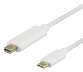 Deltaco USB-C - Mini DP, 0.5 m hind ja info | Juhtmed ja kaablid | hansapost.ee