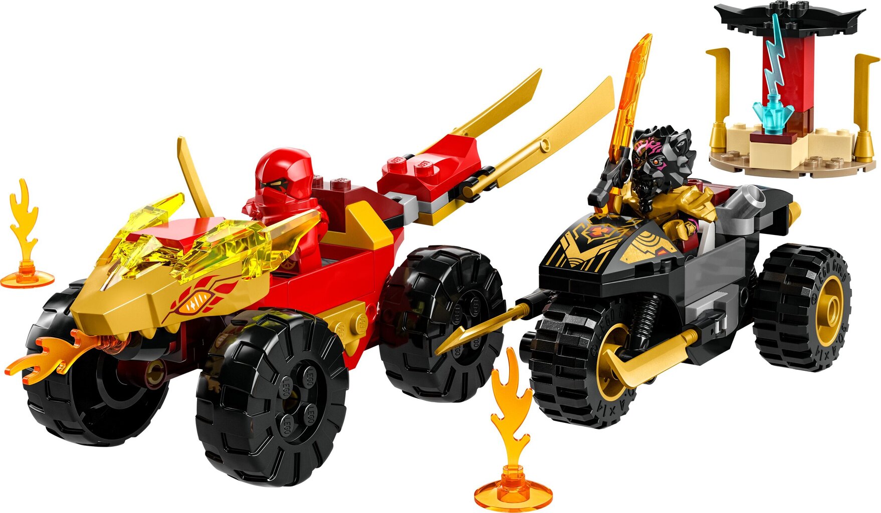 71789 LEGO® NINJAGO Kai ja Ras auto ja mootorrattalahing цена и информация | Klotsid ja konstruktorid | hansapost.ee