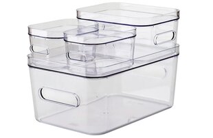 Набор коробок для хранения SmartStore Compact Clear, 4 штуки цена и информация | Корзины и ящики для хранения | hansapost.ee