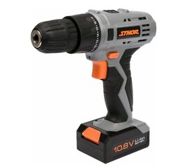 Sthor puur-kruvikeeraja, 10,8 V, 1 x 1,3 Ah Li-Ion, 1 kiirus, 700 p/min, 10 mm 78981 price and information | Cordless drills, drills and screwdrivers | hansapost.ee