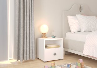 Тумбочка прикроватная ADRK Furniture Emi 2, белая цена и информация | Ночные шкафы | hansapost.ee