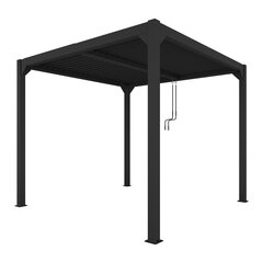 Беседка (Pergola) Mirpol Luxe, 3x3 м, черная цена и информация | Беседки, навесы, тенты | hansapost.ee