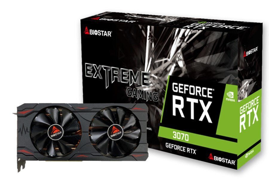 Biostar GeForce RTX 3070 8GB GDDR6 (VN3706RM82) цена и информация | Videokaardid | hansapost.ee