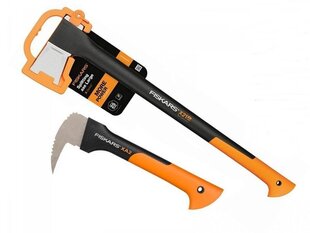 Kirves Fiskars AX X21 + tööriist Capina XA2 tõstmiseks/kandmiseks hind ja info | Aiatööriistad | hansapost.ee