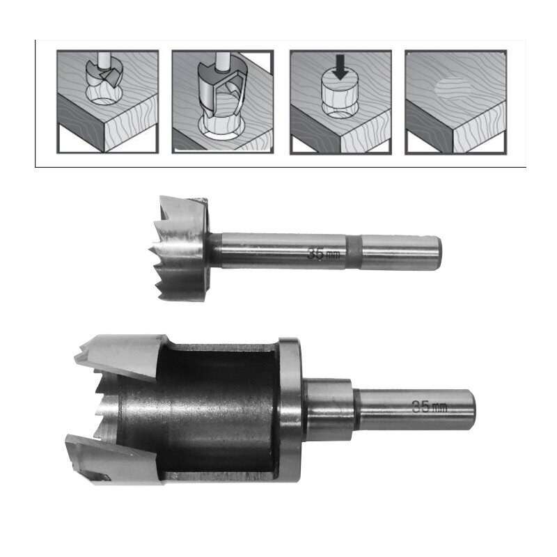 Freesimiskomplekt puidule Awtools AW40329, 2 tk. 35mm цена и информация | Käsitööriistad | hansapost.ee