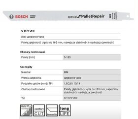 Tikksae terad BOSCH S1125VFR 225mm METALL /5tk. hind ja info | Elektrilised saed, ketassaed ja tarvikud | hansapost.ee