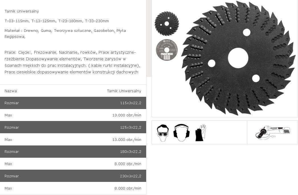 Saeketas Tarpol Universal RASP FI = 230 mm x 3 x 22,2 mm T-33 hind ja info | Lihvmasinad | hansapost.ee