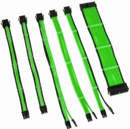 PSU Kabeļu Pagarinātāji Kolink Core 6 Cables Green цена и информация | Juhtmed ja kaablid | hansapost.ee