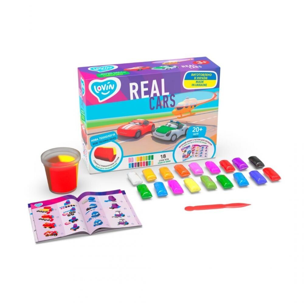 Loominguline komplekt Modelling pusle Play Dough - Real Сars, 3+ aastat hind ja info | Arendavad laste mänguasjad | hansapost.ee