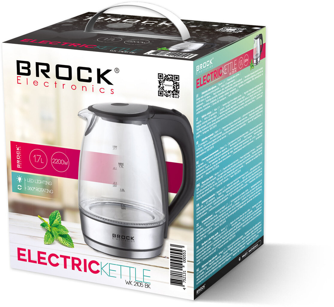Elektriline veekeetja Brock Electronics WK 2105 BK цена и информация | Veekeetjad | hansapost.ee