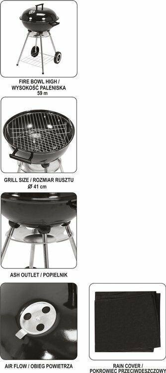 Ümargrill LUND kaanega, 54cm цена и информация | Grillid | hansapost.ee