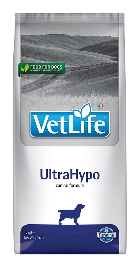 Farmina Vet Life ULTRAHYPO koer 12kg цена и информация | Koerte kuivtoit ja krõbinad | hansapost.ee