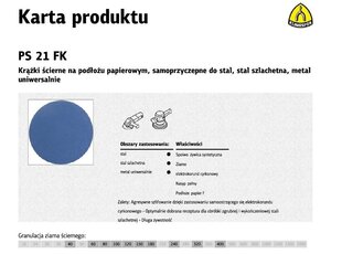 KLINGSPOR isekleepuv abrassiivketas 150 mm PS21FK g 120 /50 tk hind ja info | Lihvmasinad | hansapost.ee