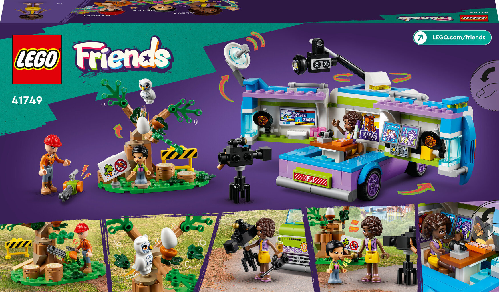 41749 LEGO® Friends Uudisteteenistuse kaubik hind ja info | Klotsid ja konstruktorid | hansapost.ee