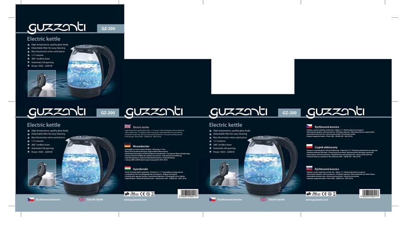 Guzzanti GZ-200 hind ja info | Veekeetjad | hansapost.ee