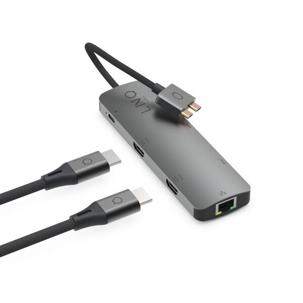 linq LQ48011 7in2 D2 Pro MST USB-C mitme pordiga jaotur hind ja info | USB adapterid ja jagajad | hansapost.ee