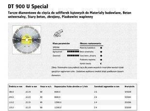 Отрезной диск Klingspor DT600U цена и информация | Механические инструменты | hansapost.ee