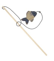 Barry King puidust õng kassile sinine kala 10x6,5cm hind ja info | Kasside mänguasjad | hansapost.ee