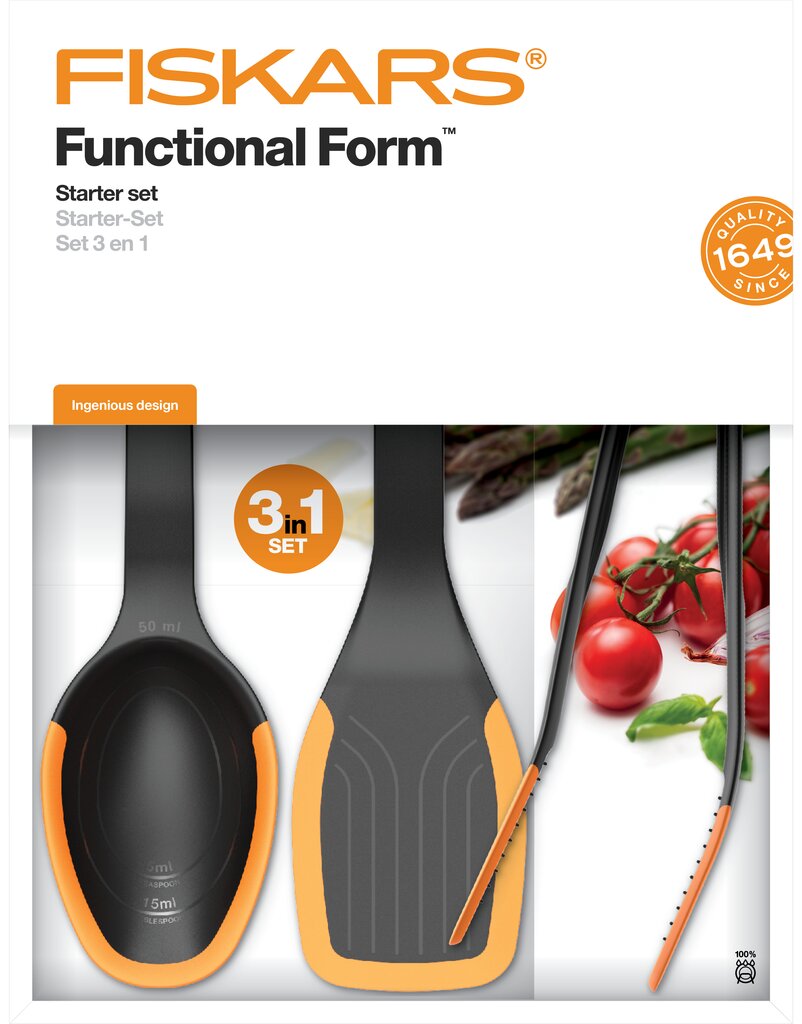 Fiskars Functional Form köögiriistade komplekt, 3 tk цена и информация | Köögitarbed | hansapost.ee