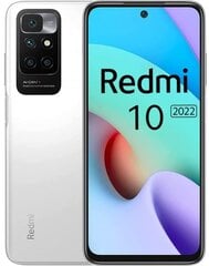 Xiaomi Redmi 10 4G 4/128GB MZB0A6QEU White цена и информация | Мобильные телефоны | hansapost.ee