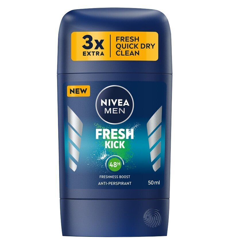 Pulkdeodorant Nivea Men Fresh Kick, 50ml hind ja info | Deodorandid | hansapost.ee